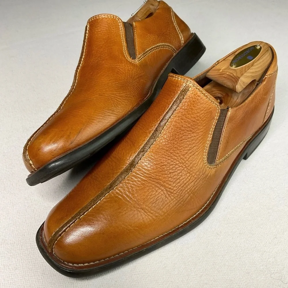 💚 JOHNSTON & MURPHY MENS SPLIT TOE CASUAL SLIP ON DRESS SHOE. GOOD COND - Picture 12 of 14